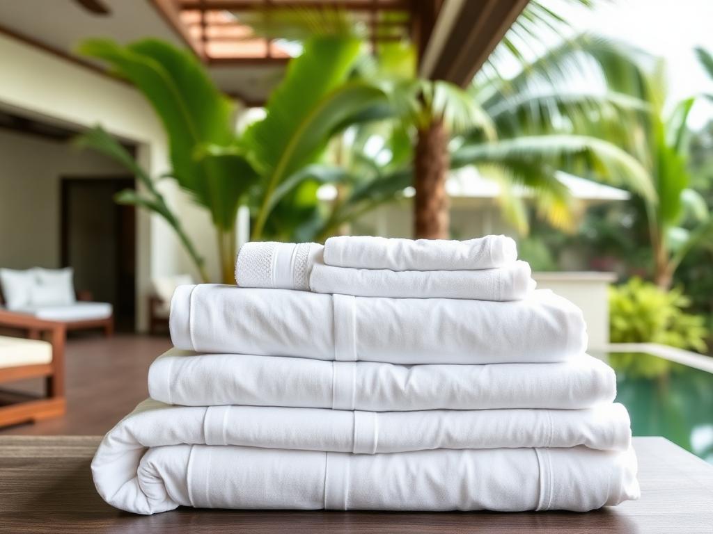 Professional laundry services for hotels and villas in Bali